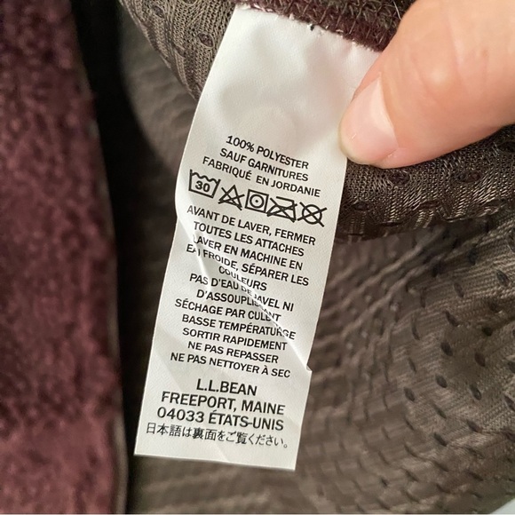 NWT LL Bean Mountain Pile Fleece Vest Sherpa Black Plum Purple Gorpcore Teddy - Picture 6 of 8